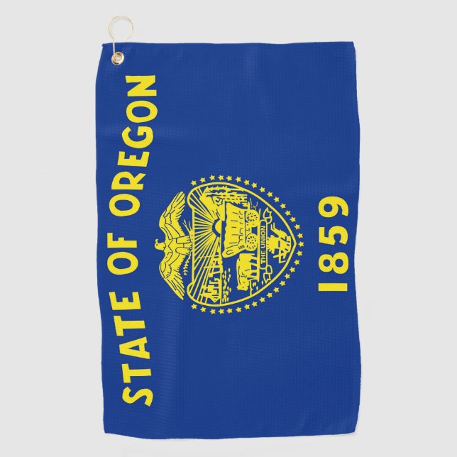 Serviette De Golf Golf Towel avec drapeau de l'Oregon, États-Unis (Devant)