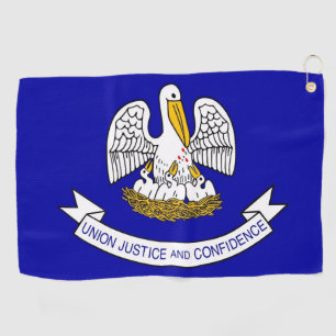 Serviette De Golf Golf Towel avec drapeau de Louisiana, USA