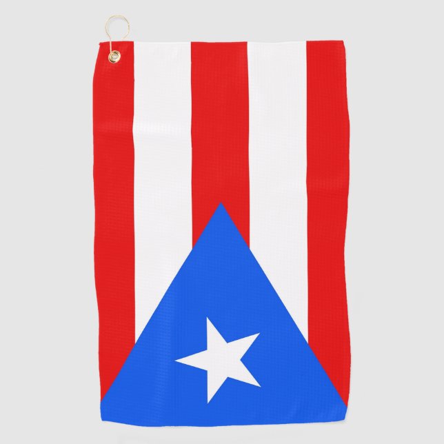 Serviette De Golf Golf Towel avec drapeau de Porto Rico, USA (Devant)
