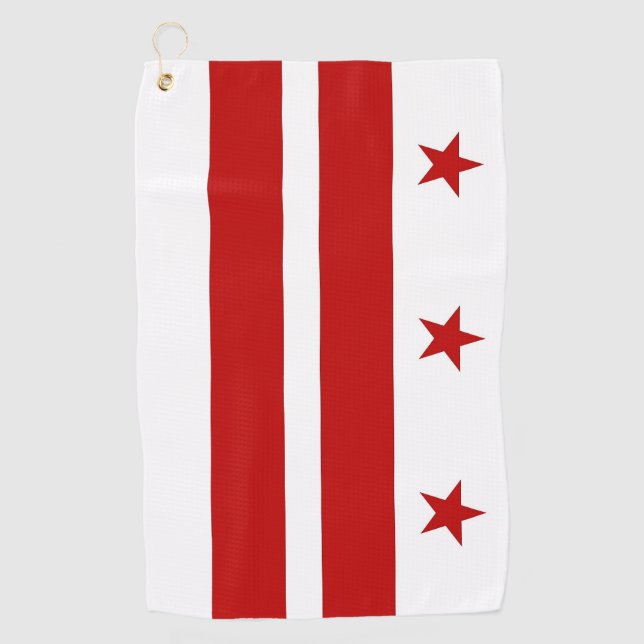 Serviette De Golf Golf Towel avec drapeau de Washington DC, USA (Devant)