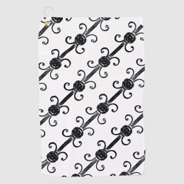 Serviette De Golf Golf Towel - Basilica Roses (Devant)