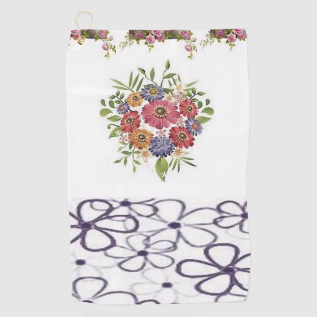 Serviette De Golf Golf Towel Floral (Devant)