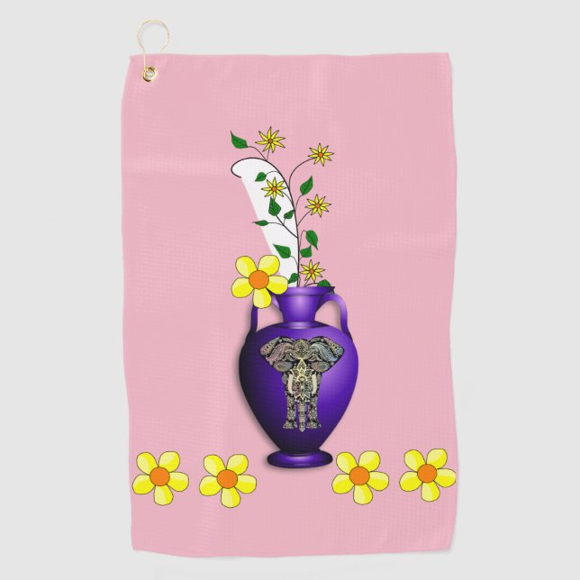 Serviette De Golf Golf Towel Floral (Devant)