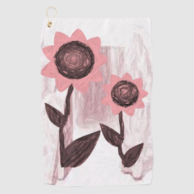 Serviette De Golf Golf Towel Floral (Devant)