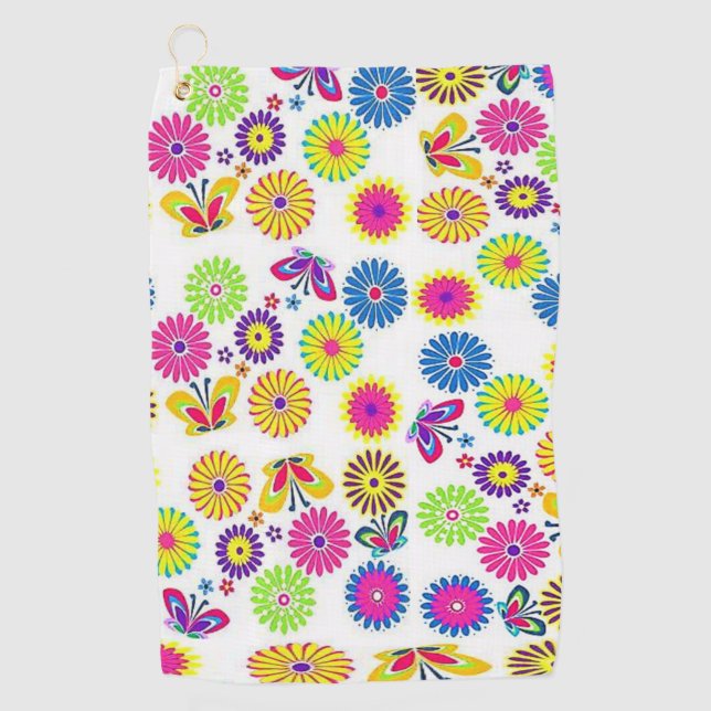 Serviette De Golf Golf Towel Floral (Devant)