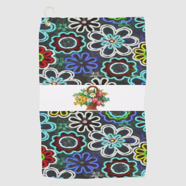 Serviette De Golf Golf Towel Floral (Devant)