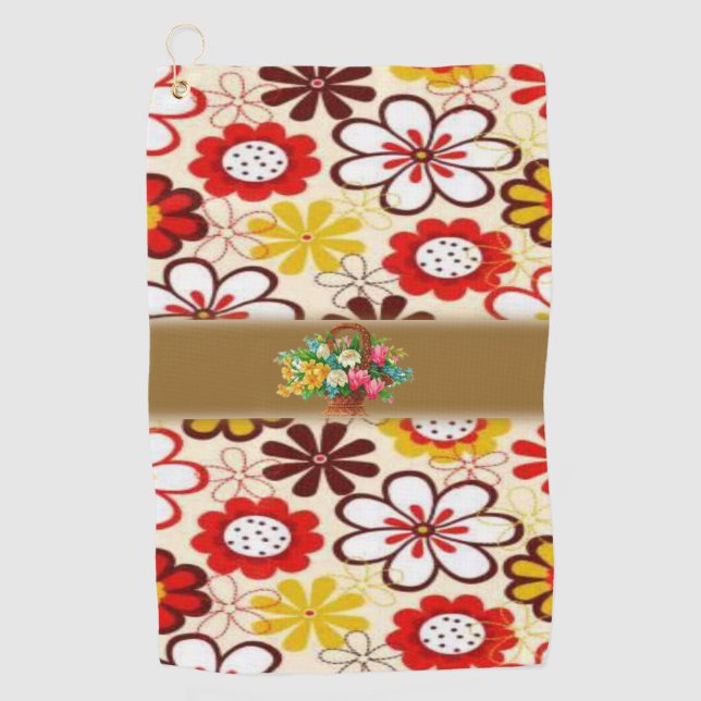 Serviette De Golf Golf Towel Floral (Devant)