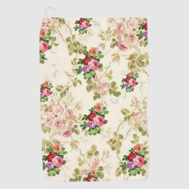 Serviette De Golf Golf Towel Floral (Devant)