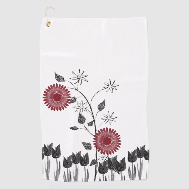 Serviette De Golf Golf Towel Floral (Devant)