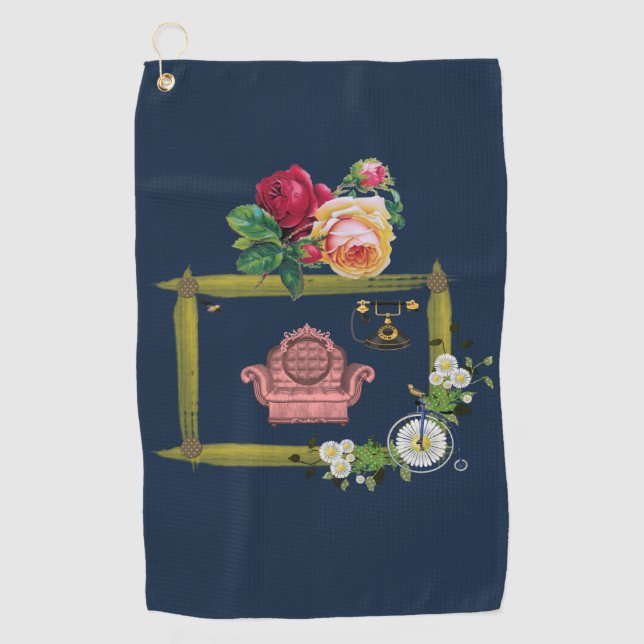 Serviette De Golf Golf Towel Floral (Devant)