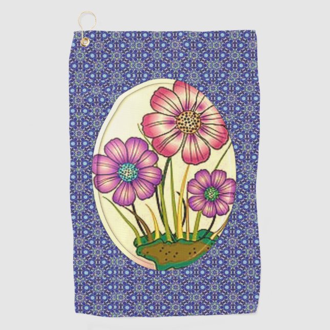 Serviette De Golf Golf Towel Floral (Devant)