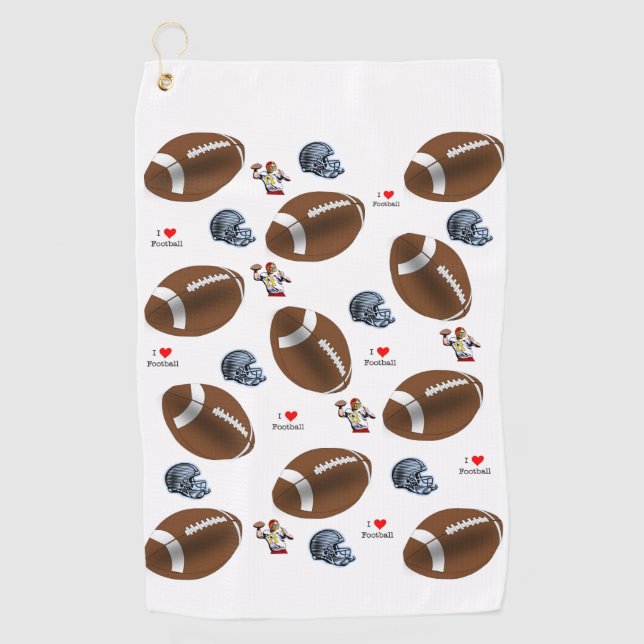 Serviette De Golf Golf Towel Football (Devant)