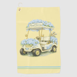 Serviette De Golf Golf Towel | Hydrangea Floral Fairway Gift