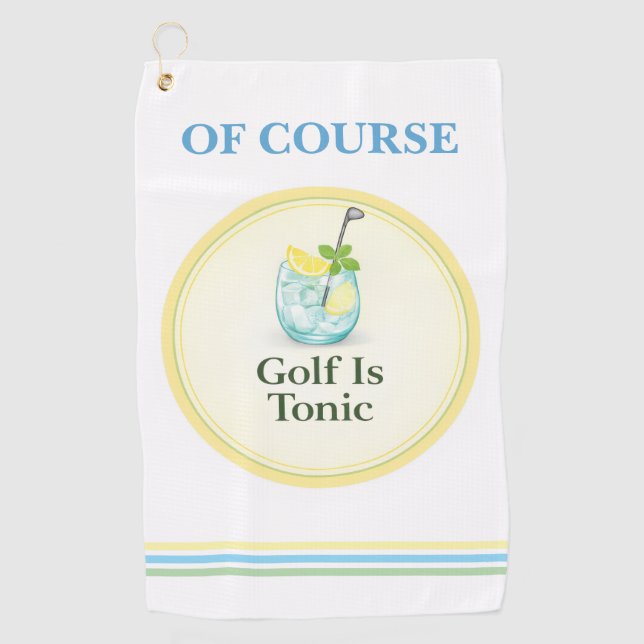 Serviette De Golf Golf Towel | Of Course Golf Is Tonic (Devant)