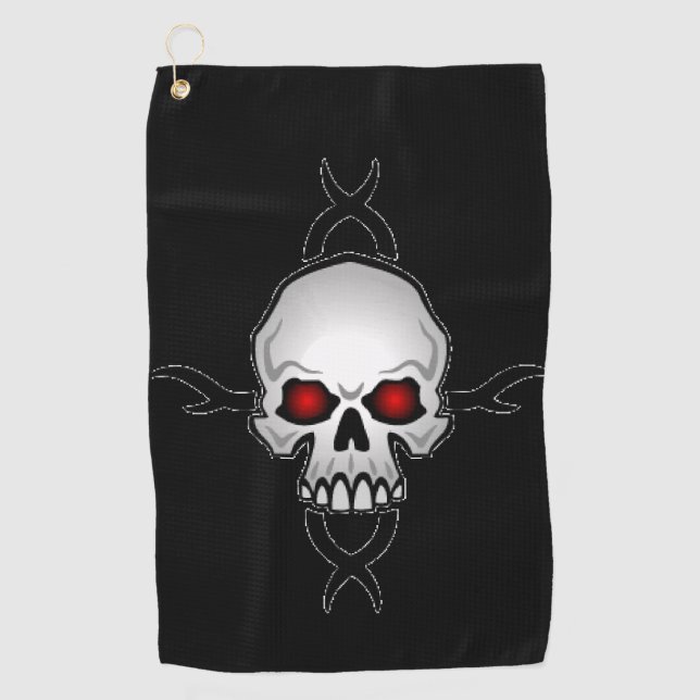 Serviette De Golf Golf Towel Skull (Devant)