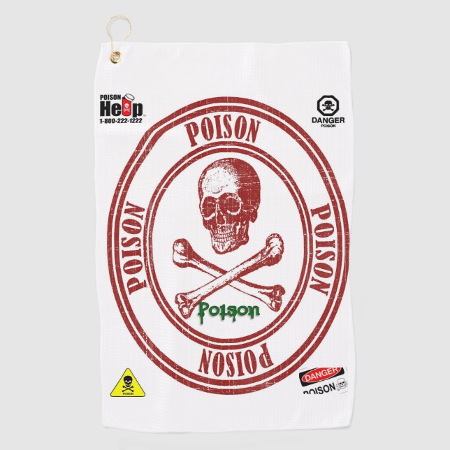 Serviette De Golf Golf Towel Skull (Devant)