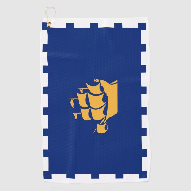 Serviette De Golf Golf Towel with flag of Quebec City, Canada (Devant)