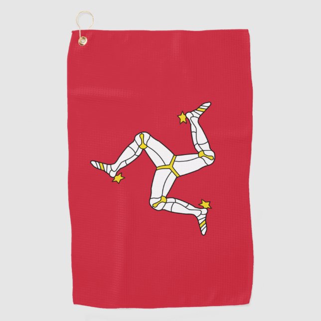 Serviette De Golf Golf Towel with Isle of Man flag, Royaume-Uni (Devant)