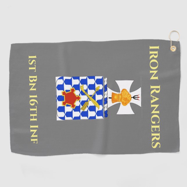 Serviette De Golf Golf Towel with Military Crest (Horizontal)