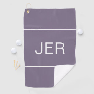 Serviette De Golf Golfer Monogrammé Moderne Design Monogramme Violet