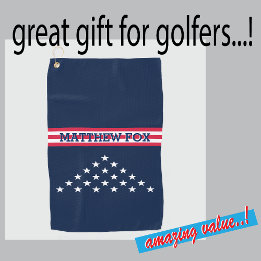 Serviette De Golf Golfer USA Monogram Fantastic Patriotic Golf Towne