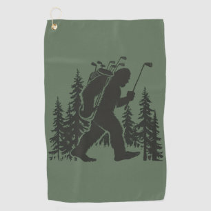 Serviette De Golf Golfeur Bigfoot Arbre Drôle Sasquatch Golf Golf