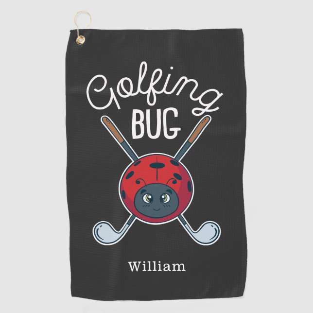 Serviette De Golf Golfing Bug Cute Sports Extérieurs Golf Gag Nouvea (Devant)