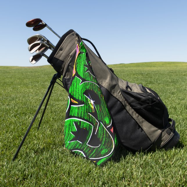 Serviette De Golf Graffiti 18 gtcna (Vert)