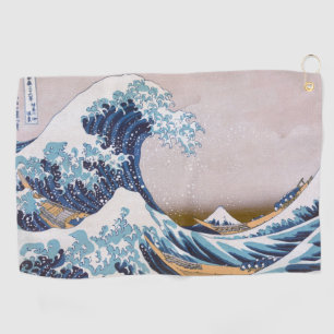 Serviette De Golf Grande vague du tsunami Kanagawa Japon par Hokusai