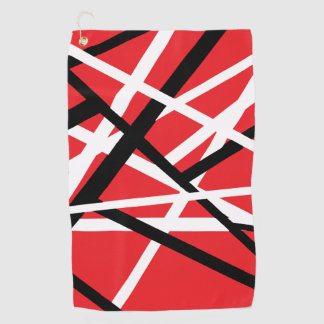 Serviette De Golf graphisme rouge, noir et blanc
