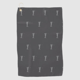 Serviette De Golf Gray Sports Golfer Silhouette Golf Serviette