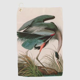 Serviette De Golf Great Blue Heron Birds of America Audubon Imprimer