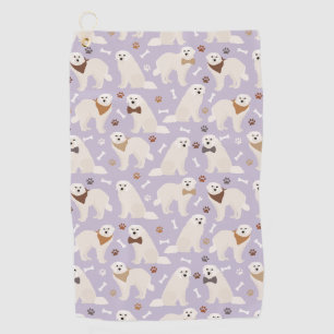 Serviette de golf Great Pyrenees Paws and Bones