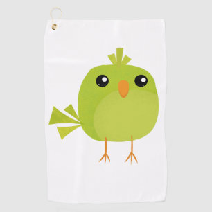 Serviette De Golf Green Bird Cartoon