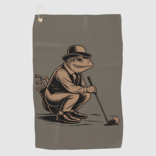 Serviette De Golf Grenouille Rétro Drôle Amateur de Golf Grenouille 