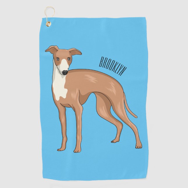 Serviette De Golf Greyhound dog (Devant)