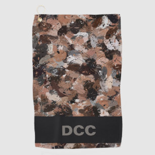 Serviette De Golf Gris, Brown et noir