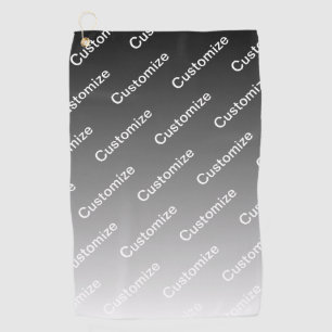 Serviette De Golf Gris (couleur changeable) Ombre & Motif de texte