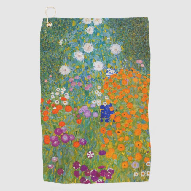 Serviette De Golf Gustav Klimt - Jardin des fleurs (Devant)