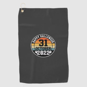 Serviette De Golf Halloween 31 octobre 2022 Coucher de soleil Rétro