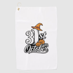 Serviette De Golf Halloween 31 octobre typographie conception de t-s