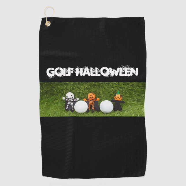 Serviette De Golf Halloween avec monstre et golf (Devant)