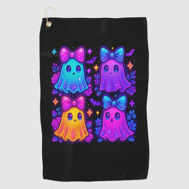 Serviette De Golf Halloween Coquette Iridescente (Devant)