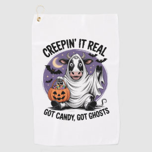 Serviette De Golf Halloween de la vache qui se faufile