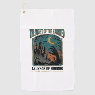 Serviette De Golf Halloween Horreur Nuit Ensorcelée Vintage Épouvant