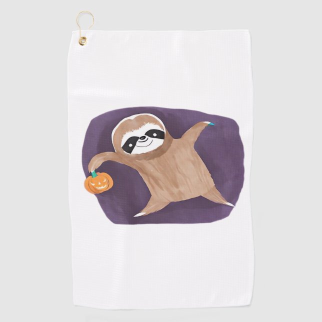 Serviette De Golf Halloween paresse, citrouille, chauve-souris, arai (Devant)