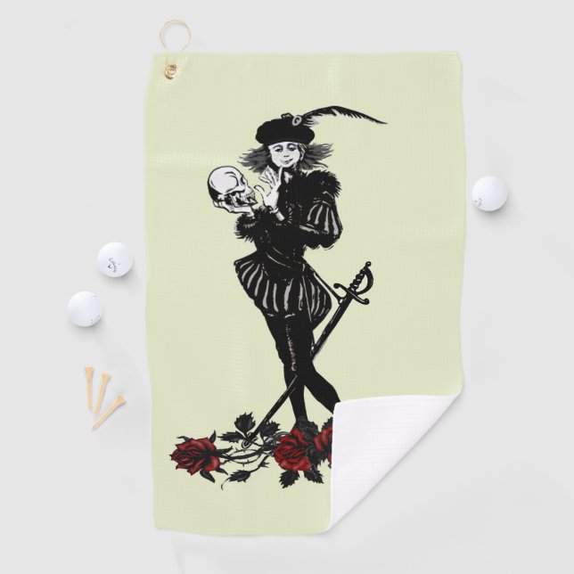 Serviette De Golf Hamlet Le Barde Vert Citron  (En situation)