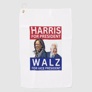 Serviette De Golf Harris Pour Président Walz Pour Vice-Président Kam