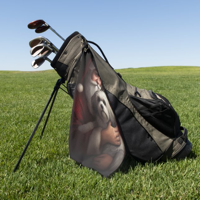 Serviette De Golf Havanais avec Noël Festif du Père Noël (Vert)