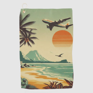 Serviette De Golf Hawaï vintage/tropical